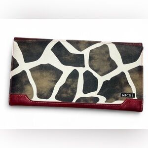 🎉✨ MICHE Jayma Giraffe Interchangeable Leather Red Bottom HandBag Vintage Plate